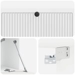 vidaXL Meuble TV mural Montage mural Blanc brillant 98 x 31 x 30 cm