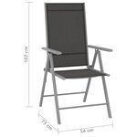 vidaXL Chaises de jardin pliables 6 Pièces Textilène Noir