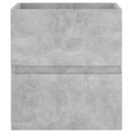 vidaXL Armoire d'évier et lavabo intégré gris béton bois d'ingénierie