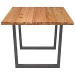 vidaXL Table à manger avec bord naturel 200x100x74cm bois massif chêne
