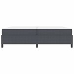 vidaXL Cadre de lit Gris foncé 200 x 200 cm Tissu en velours côtelé