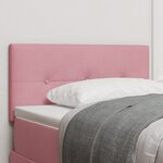 Tête de lit capitonnée rose 80 cm en velours