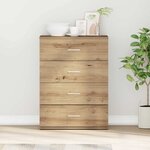 vidaXL Buffet chêne artisanal 60 x 39 x 80 cm Bois d'ingénierie