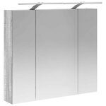 vidaXL Armoire Miroir de Salle de Bain Gris Sonoma 80 x 14.5 x 70 cm