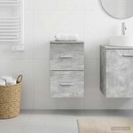 vidaXL Meuble de Salle de Bain In-between Gris béton 30 x 44 5 x 50 cm