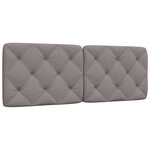 vidaXL Coussin de tête de lit taupe 140 cm tissu