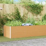 vidaXL Jardinière surélevée 485 x 100 x 68 cm Acier galvanisé