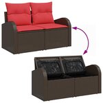 vidaXL Ensemble de canapé de jardin 8 Pièces Marron 100 x 55 x 73 cm
