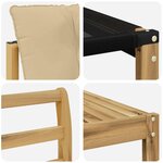 vidaXL Ensemble de canapés d'extérieur 5 pc Blanc et Beige