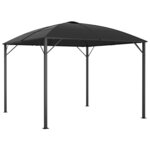 vidaXL Tonnelle avec rideaux 300x300x265 cm Anthracite