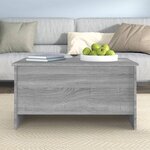 Vidaxl table basse sonoma gris 80x55 5x41 5 cm bois d'ingénierie