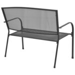 vidaXL Banc de jardin 108 cm acier et maille anthracite