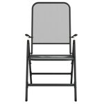 vidaXL Chaises pliables jardin lot de 4 Maille métallique Anthracite