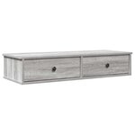 vidaXL Étagère murale avec tiroirs sonoma gris bois d'ingénierie