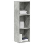 vidaXL Bibliothèque/Meuble TV Gris béton 36x30x114cm Bois d’ingénierie