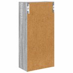 vidaXL Armoire murale de salle de bain Gris Sonoma 30 x 16 x 62 5 cm