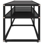 vidaXL Meuble TV noir 160x40x40 5 cm verre trempé