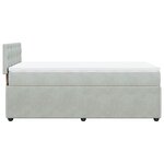 vidaXL Sommier à lattes de lit et matelas Gris clair 100x200cm Velours