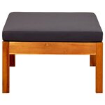 vidaXL Banc de jardin avec auvent et repose-pieds Bois d'acacia solide