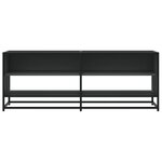 vidaXL Meuble TV noir 120 5x40x46 cm bois d'ingénierie et métal