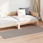 vidaXL Tapis de surface Rectangulaire LUGO Taupe 80 x 150 cm Polyester