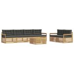 vidaXL Ensemble de canapés d'extérieur 7 pc Blanc et anthracite