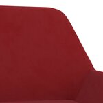 vidaXL Chaise pivotante de salle à manger Rouge bordeaux Velours