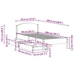 vidaXL Cadre de lit sans matelas blanc 90x200 cm bois de pin massif