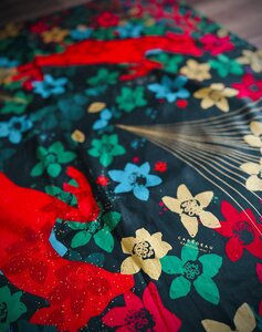 Emballage Furoshiki Satin Luxe 100  Coton : Le Cerf Se Voyant Dans L'eau