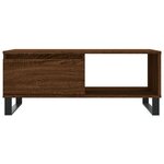 vidaXL Table basse Chêne marron 90x50x36 5 cm Bois d'ingénierie