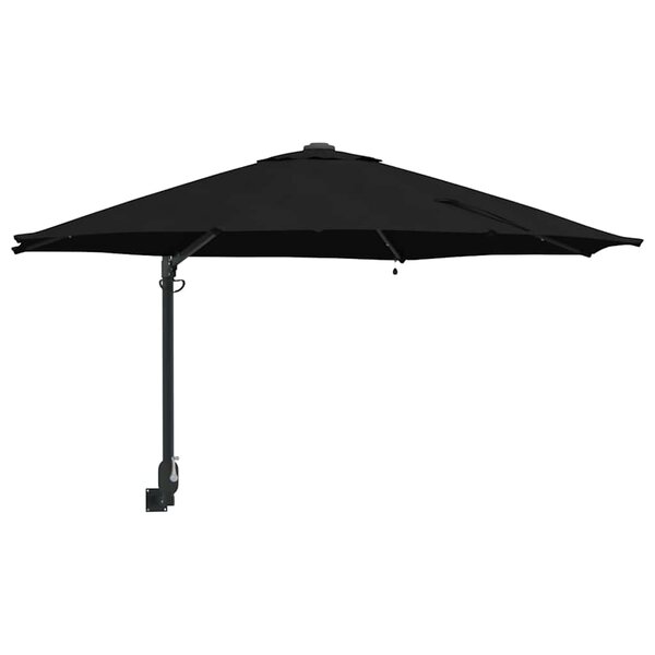 vidaXL Parasol de jardin 248 x 248 x 148 cm Polyester et Acier Noir