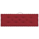 vidaXL Coussins de plancher de palette 7 Pièces Rouge bordeaux Coton