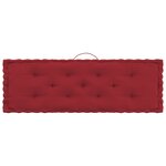 vidaXL Coussins de plancher de palette 7 Pièces Rouge bordeaux Coton