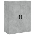 vidaXL Buffet haut Gris béton 69 5x34x180 cm Bois d'ingénierie