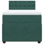 vidaXL Sommier à lattes de lit avec matelas Vert foncé 90x200 cm