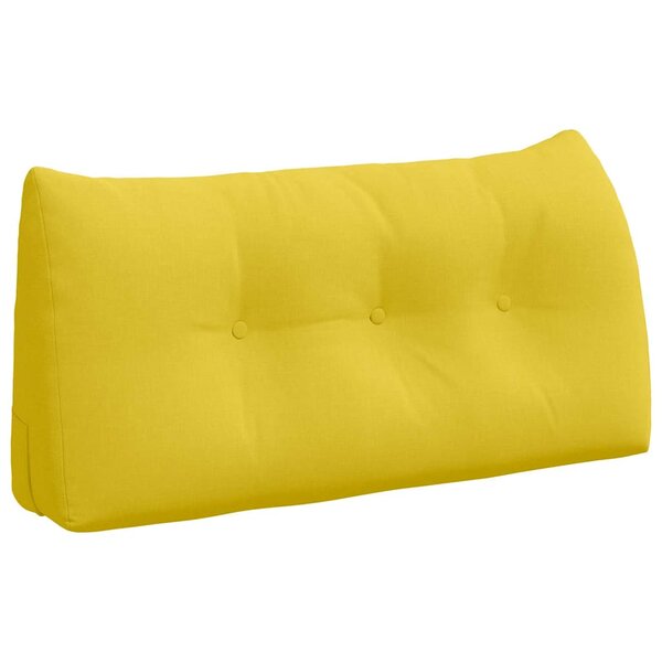 vidaXL Coussin de Dos Jaune clair 100 x 24 x 50 cm tissu