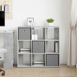 vidaXL Buffet avec tiroir Gris béton 88 5 x 29 x 84 5 cm