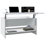 vidaXL Table basse Blanc 80x50x40 cm Bois d'ingénierie