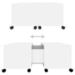 vidaXL Table basse blanc 75x75x38 cm bois d'ingénierie