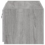 vidaXL Meuble TV mural avec lumières LED sonoma gris 60x35x31 cm
