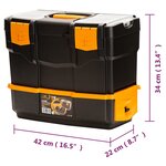 vidaXL Boîte à outils 420x220x340 mm PP