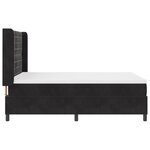 Lit Box Spring avec Matelas et LED Noir 140x200 cm Velours