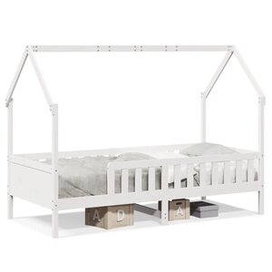 vidaXL Cadre de lit d'enfants forme de maison sans matelas pin