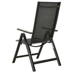 vidaXL Chaises pliables de jardin lot de 2 Textilène et aluminium Noir
