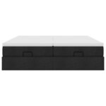 VidaXL Cadre de lit ottoman avec matelas noir 180x200cm tissu