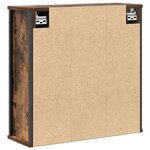 vidaXL Armoire murale de salle de bain miroir chêne fumé 60x21x60 cm