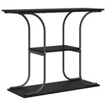vidaXL Table console Chêne noir 101 x 35 x 80.5 cm Bois d'ingénierie