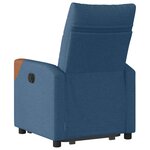 vidaXL Fauteuil inclinable électrique bleu tissu