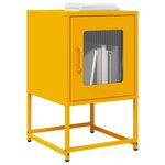 vidaXL Table de chevet jaune moutarde 36x39x60 5 cm