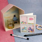 Carte double shaker pour cartes à paillettes Coeur 10x14 cm